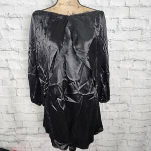 Vonda Top sz S black blouse A34